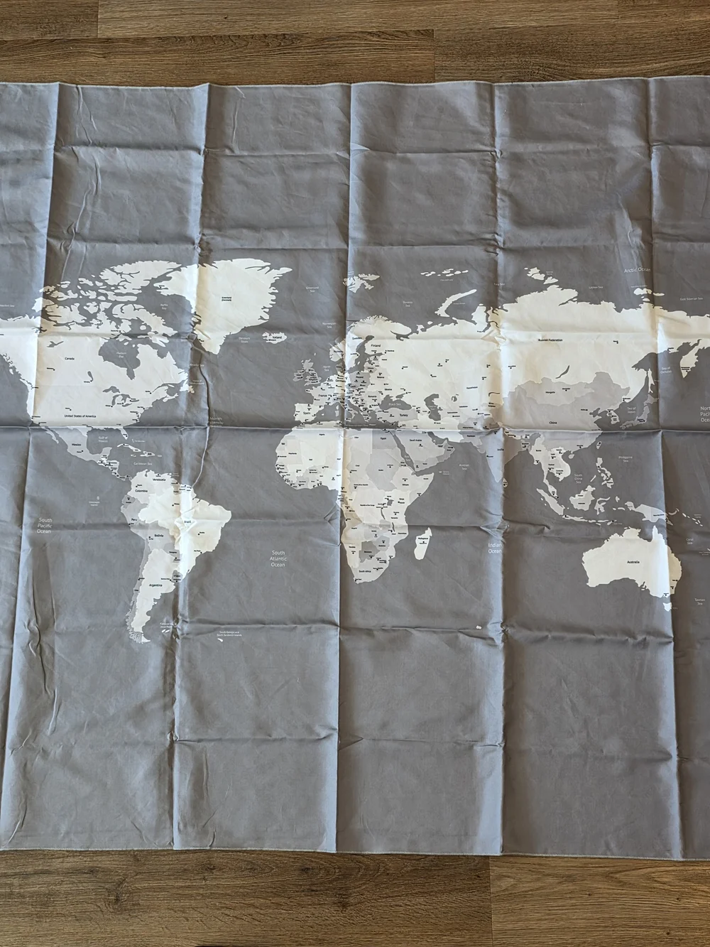 World Map Fabric 60